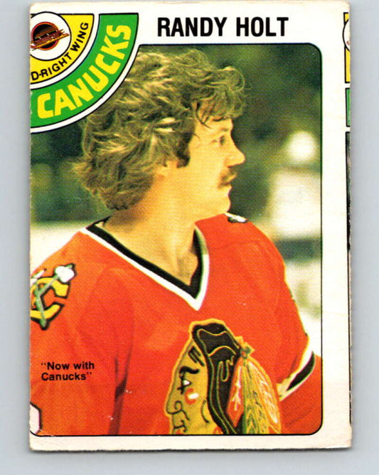 1978-79 O-Pee-Chee #341 Randy Holt  Vancouver Canucks  V25638