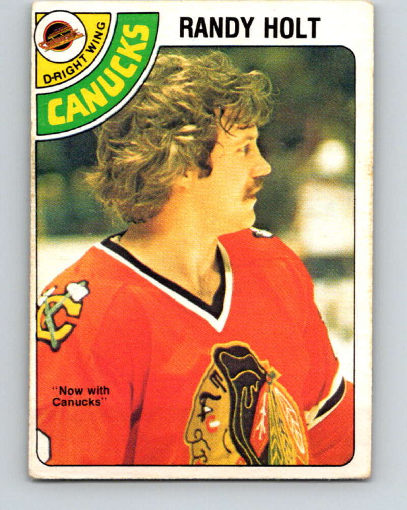 1978-79 O-Pee-Chee #341 Randy Holt  Vancouver Canucks  V25648