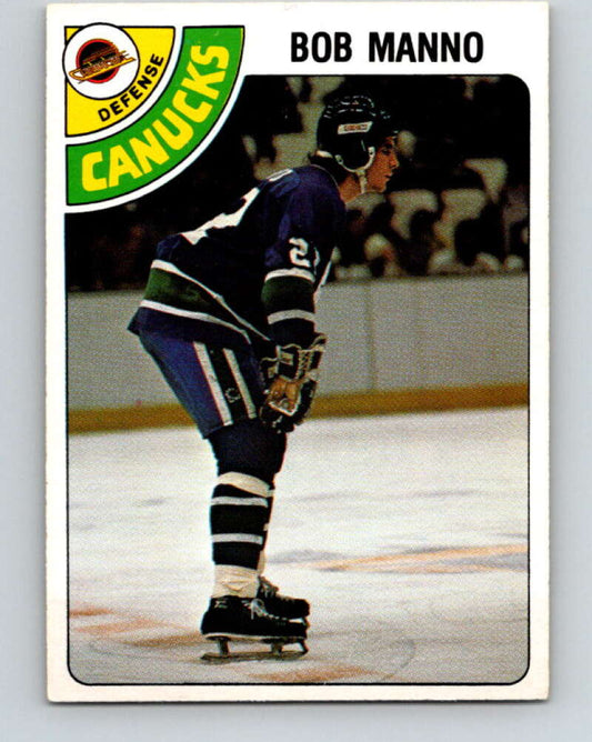 1978-79 O-Pee-Chee #349 Bob Manno RC Rookie Canucks  V25747