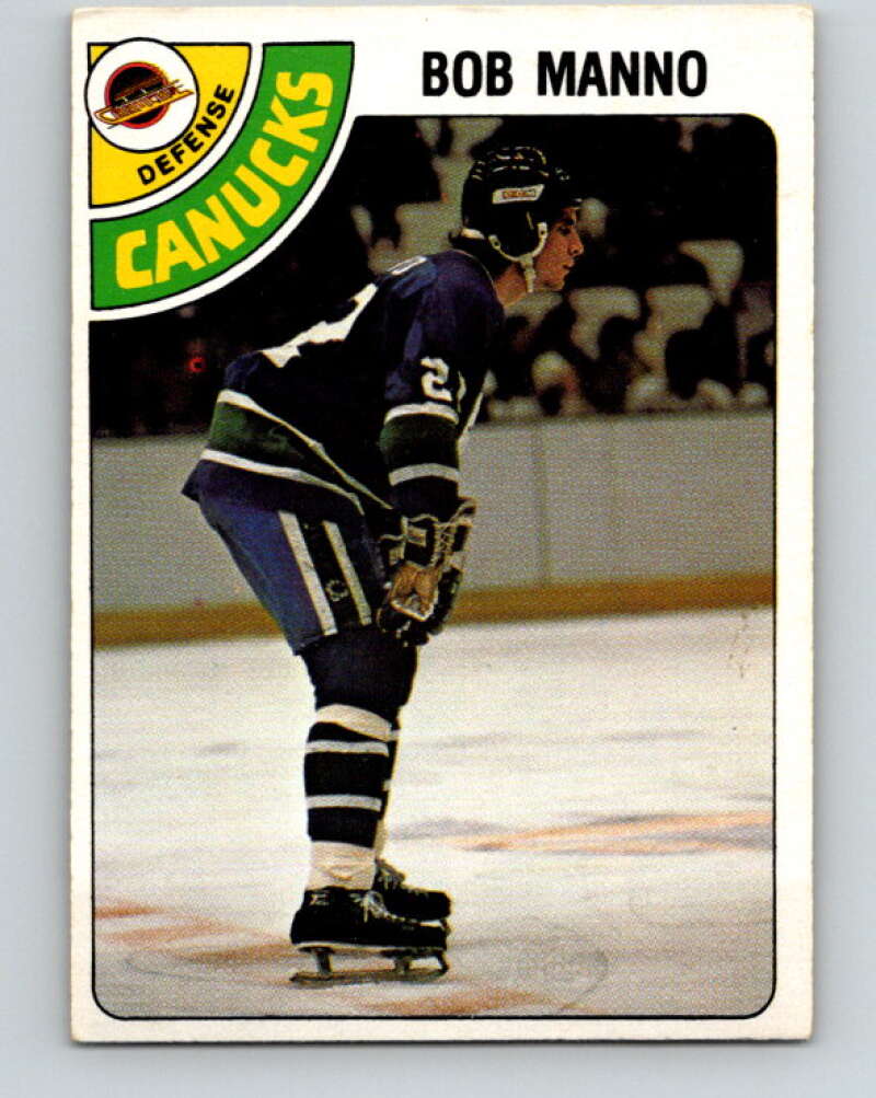 1978-79 O-Pee-Chee #349 Bob Manno RC Rookie Canucks  V25748