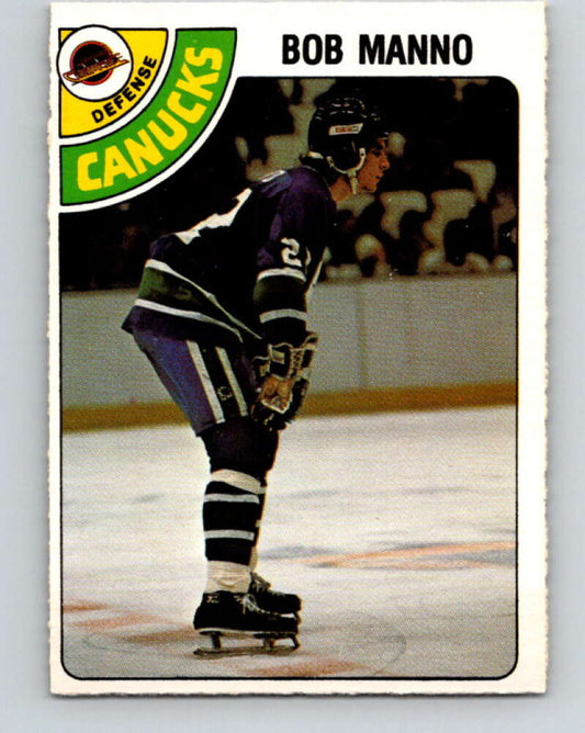 1978-79 O-Pee-Chee #349 Bob Manno RC Rookie Canucks  V25749