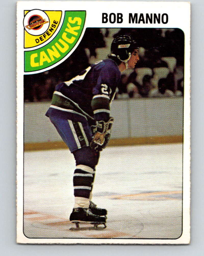 1978-79 O-Pee-Chee #349 Bob Manno RC Rookie Canucks  V25751