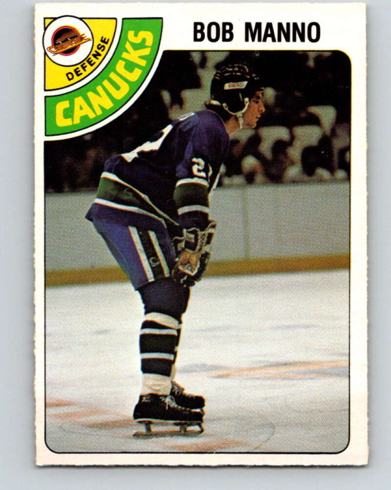 1978-79 O-Pee-Chee #349 Bob Manno RC Rookie Canucks  V25752