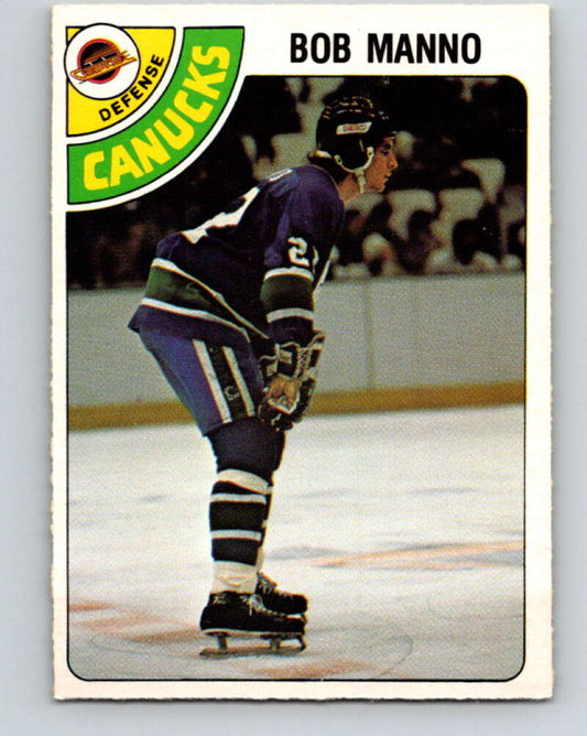 1978-79 O-Pee-Chee #349 Bob Manno RC Rookie Canucks  V25752