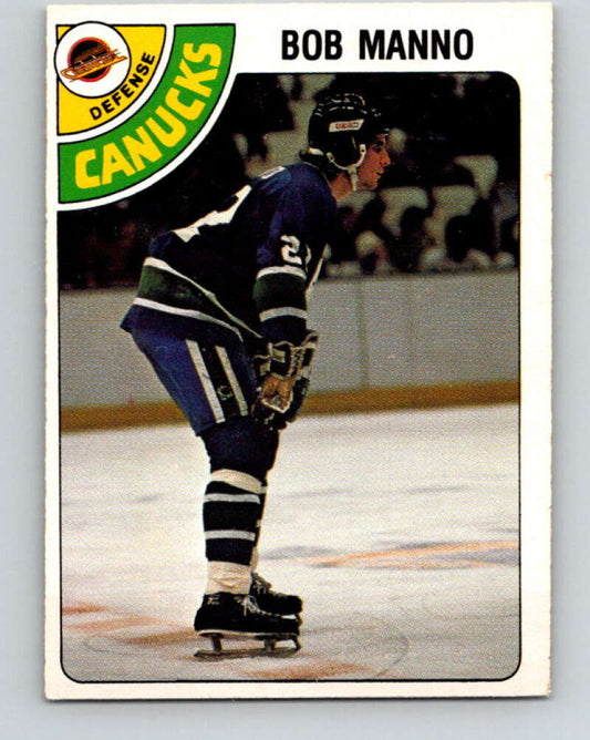 1978-79 O-Pee-Chee #349 Bob Manno RC Rookie Canucks  V25753