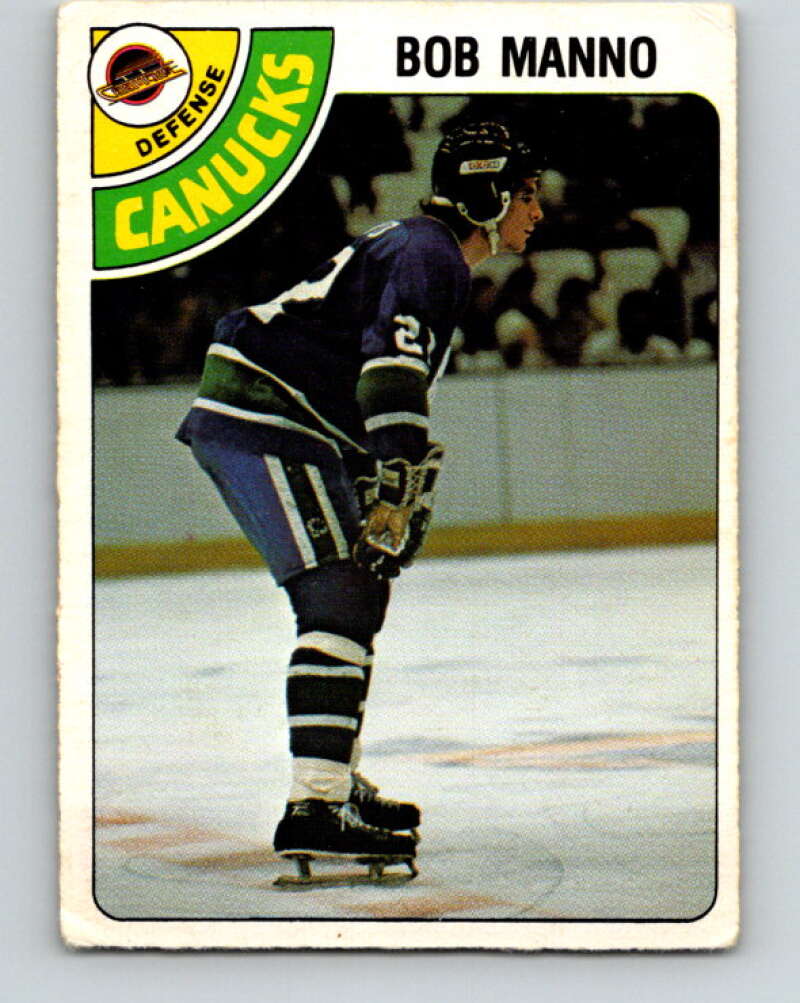 1978-79 O-Pee-Chee #349 Bob Manno RC Rookie Canucks  V25757