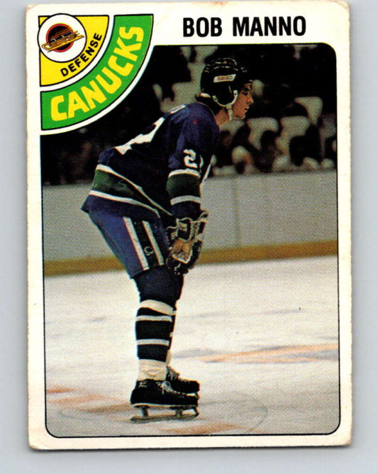 1978-79 O-Pee-Chee #349 Bob Manno RC Rookie Canucks  V25758