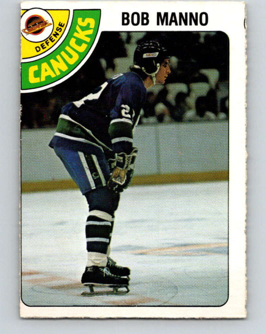 1978-79 O-Pee-Chee #349 Bob Manno RC Rookie Canucks  V25759