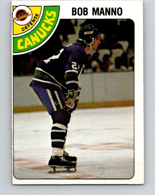 1978-79 O-Pee-Chee #349 Bob Manno RC Rookie Canucks  V25760