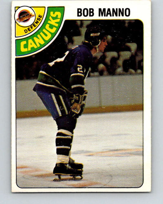 1978-79 O-Pee-Chee #349 Bob Manno RC Rookie Canucks  V25761