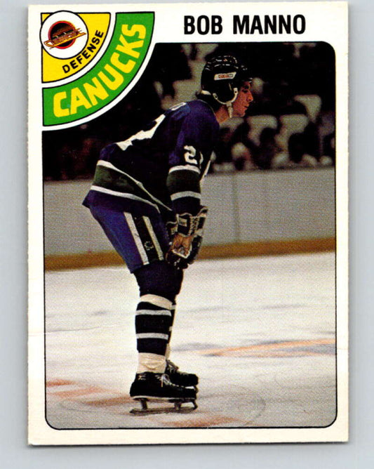 1978-79 O-Pee-Chee #349 Bob Manno RC Rookie Canucks  V25763