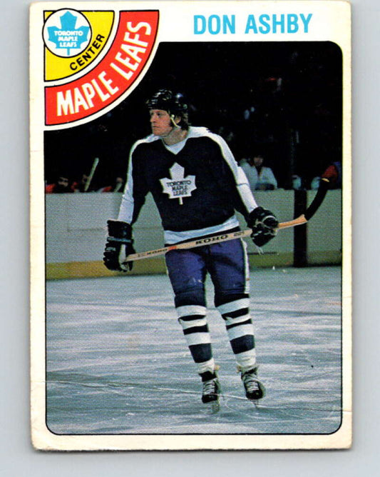 1978-79 O-Pee-Chee #351 Don Ashby  Toronto Maple Leafs  V25788
