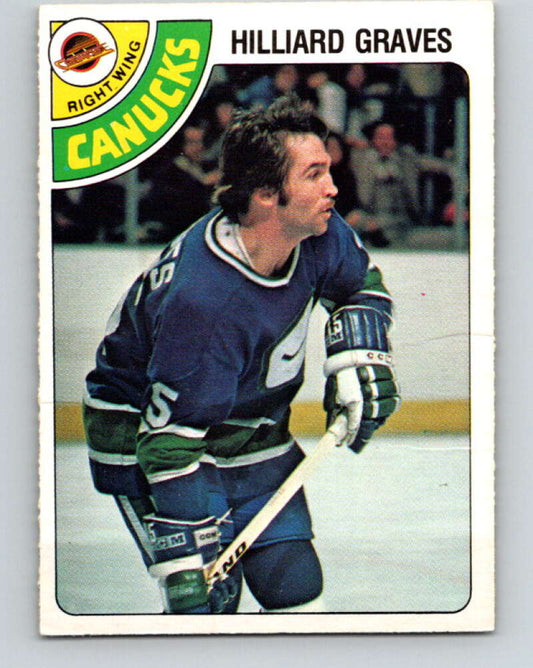 1978-79 O-Pee-Chee #357 Hilliard Graves  Vancouver Canucks  V25855