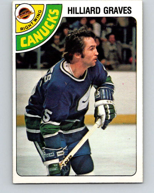 1978-79 O-Pee-Chee #357 Hilliard Graves  Vancouver Canucks  V25856