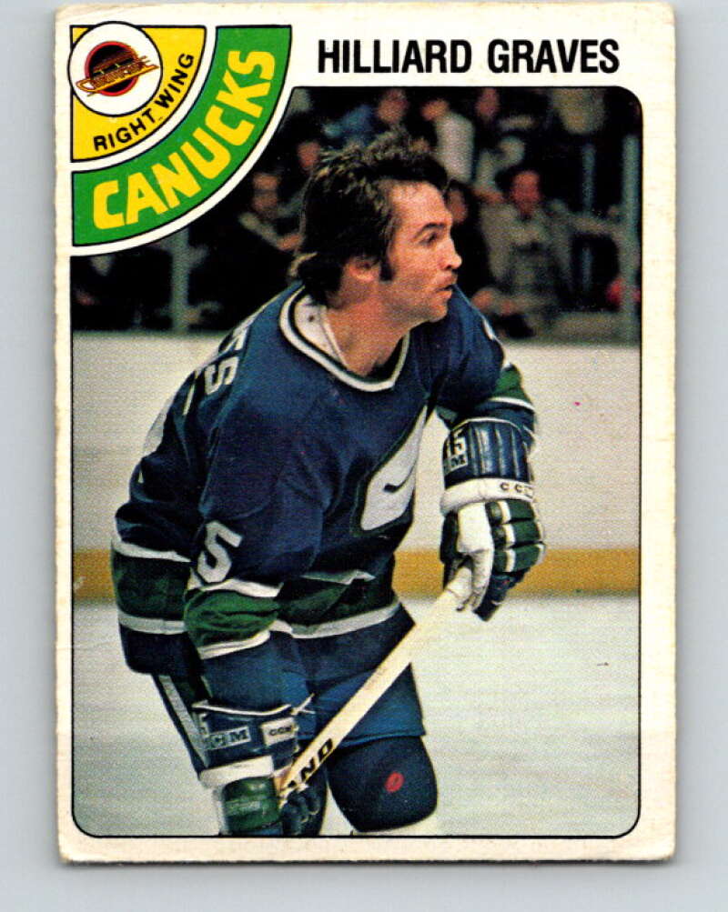 1978-79 O-Pee-Chee #357 Hilliard Graves  Vancouver Canucks  V25859