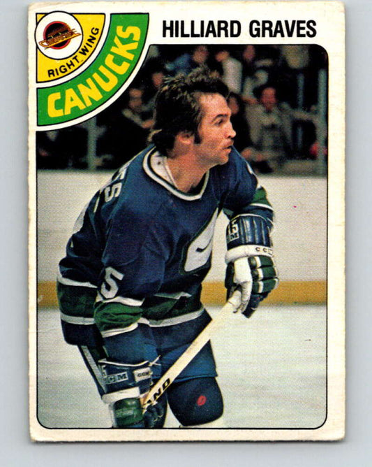 1978-79 O-Pee-Chee #357 Hilliard Graves  Vancouver Canucks  V25859