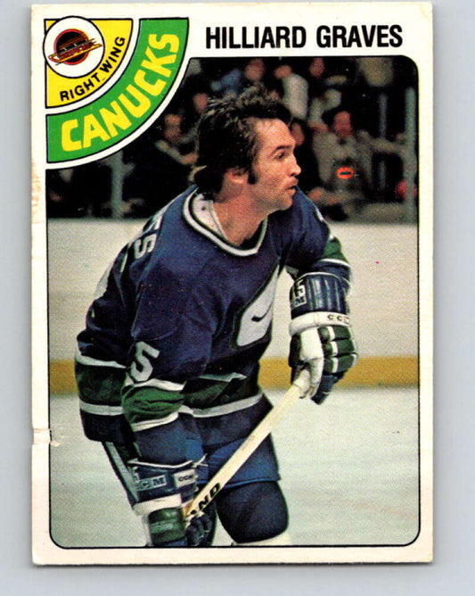 1978-79 O-Pee-Chee #357 Hilliard Graves  Vancouver Canucks  V25860