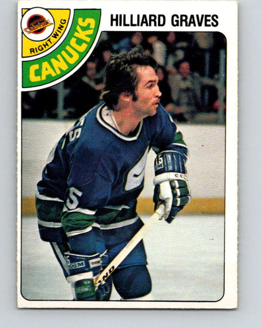 1978-79 O-Pee-Chee #357 Hilliard Graves  Vancouver Canucks  V25862