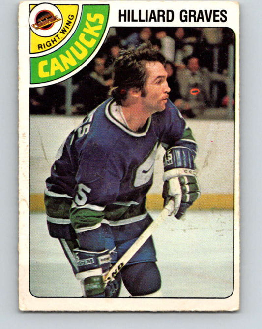 1978-79 O-Pee-Chee #357 Hilliard Graves  Vancouver Canucks  V25865