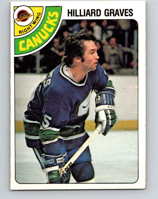 1978-79 O-Pee-Chee #357 Hilliard Graves  Vancouver Canucks  V25866