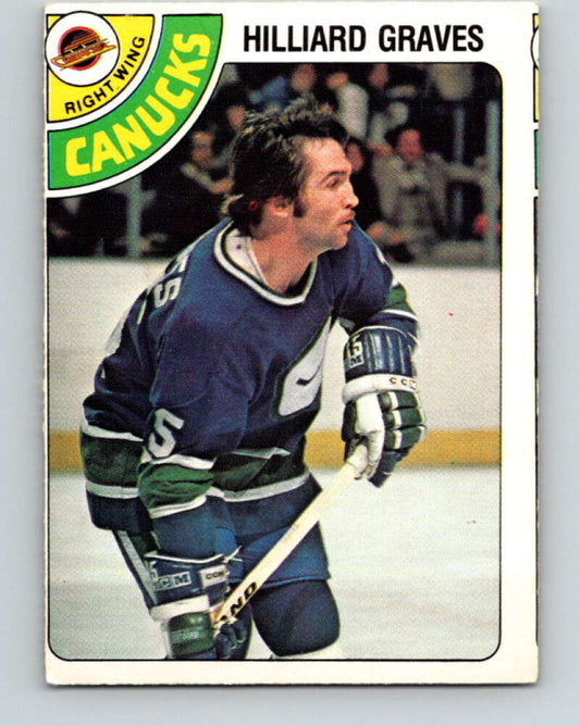 1978-79 O-Pee-Chee #357 Hilliard Graves  Vancouver Canucks  V25870