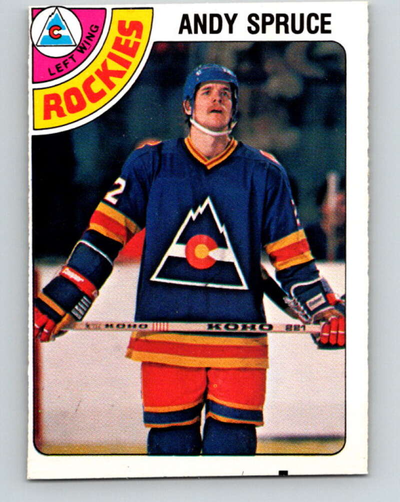 1978-79 O-Pee-Chee #378 Andy Spruce RC Rookie Rockies  V26248