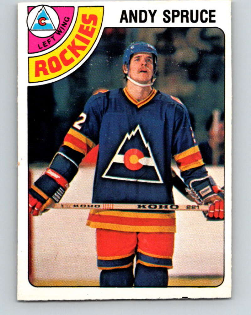 1978-79 O-Pee-Chee #378 Andy Spruce RC Rookie Rockies  V26249
