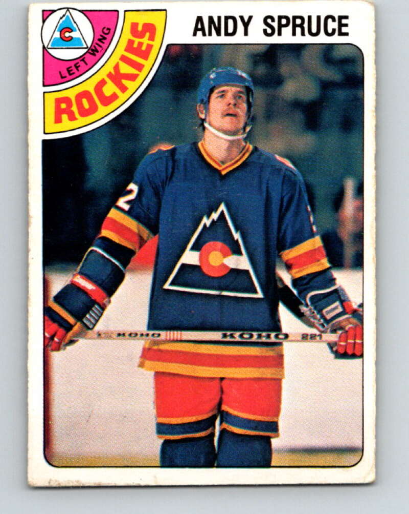 1978-79 O-Pee-Chee #378 Andy Spruce RC Rookie Rockies  V26251