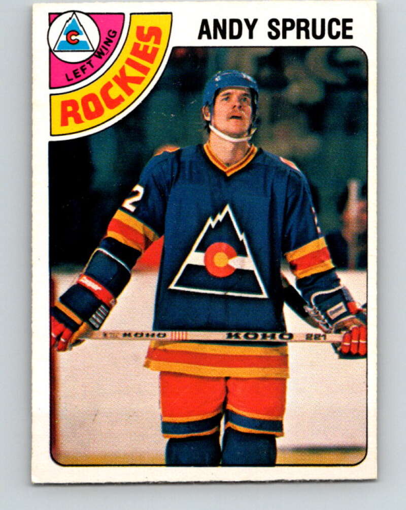 1978-79 O-Pee-Chee #378 Andy Spruce RC Rookie Rockies  V26253