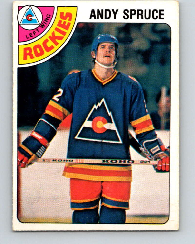 1978-79 O-Pee-Chee #378 Andy Spruce RC Rookie Rockies  V26254