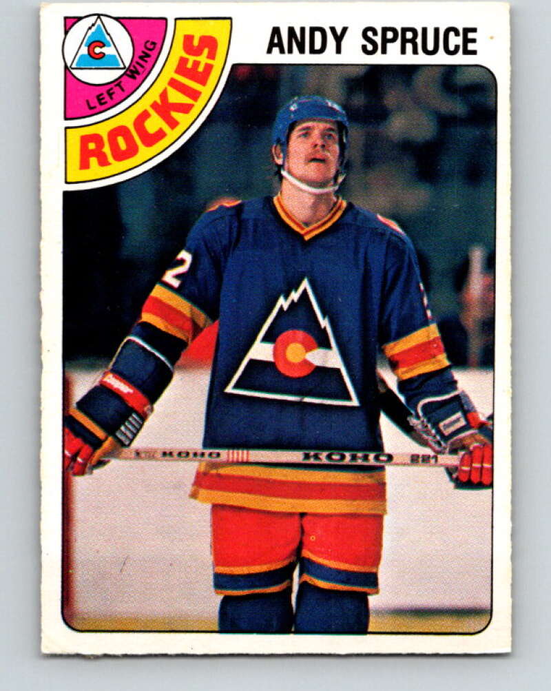 1978-79 O-Pee-Chee #378 Andy Spruce RC Rookie Rockies  V26255