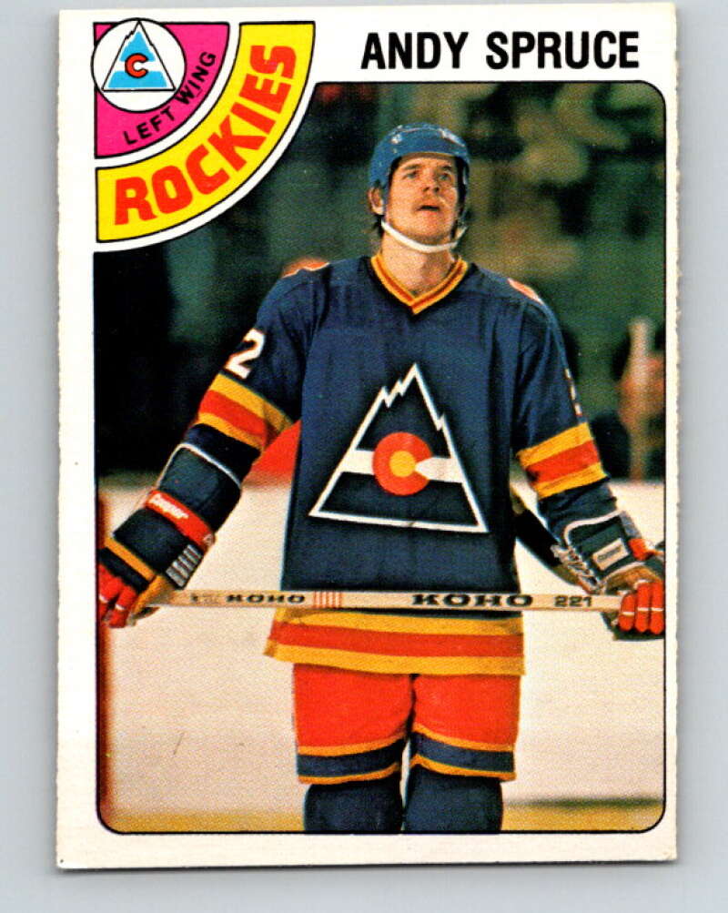 1978-79 O-Pee-Chee #378 Andy Spruce RC Rookie Rockies  V26256