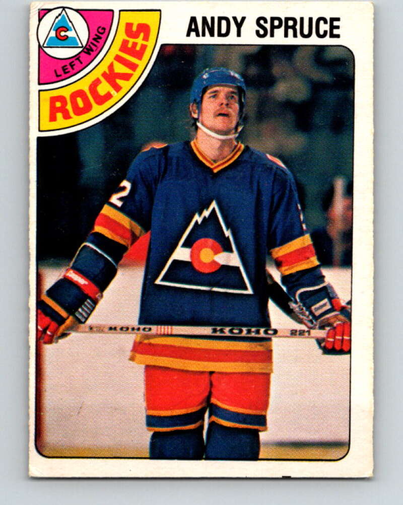 1978-79 O-Pee-Chee #378 Andy Spruce RC Rookie Rockies  V26261