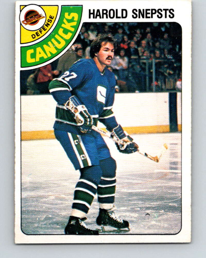 1978-79 O-Pee-Chee #380 Harold Snepsts  Vancouver Canucks  V26281