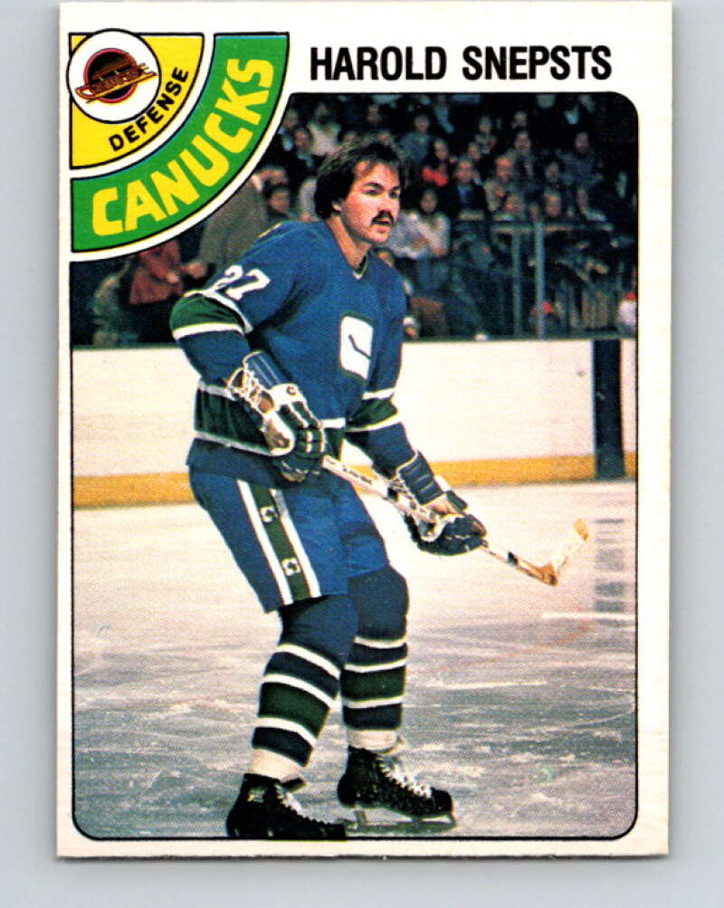 1978-79 O-Pee-Chee #380 Harold Snepsts  Vancouver Canucks  V26283