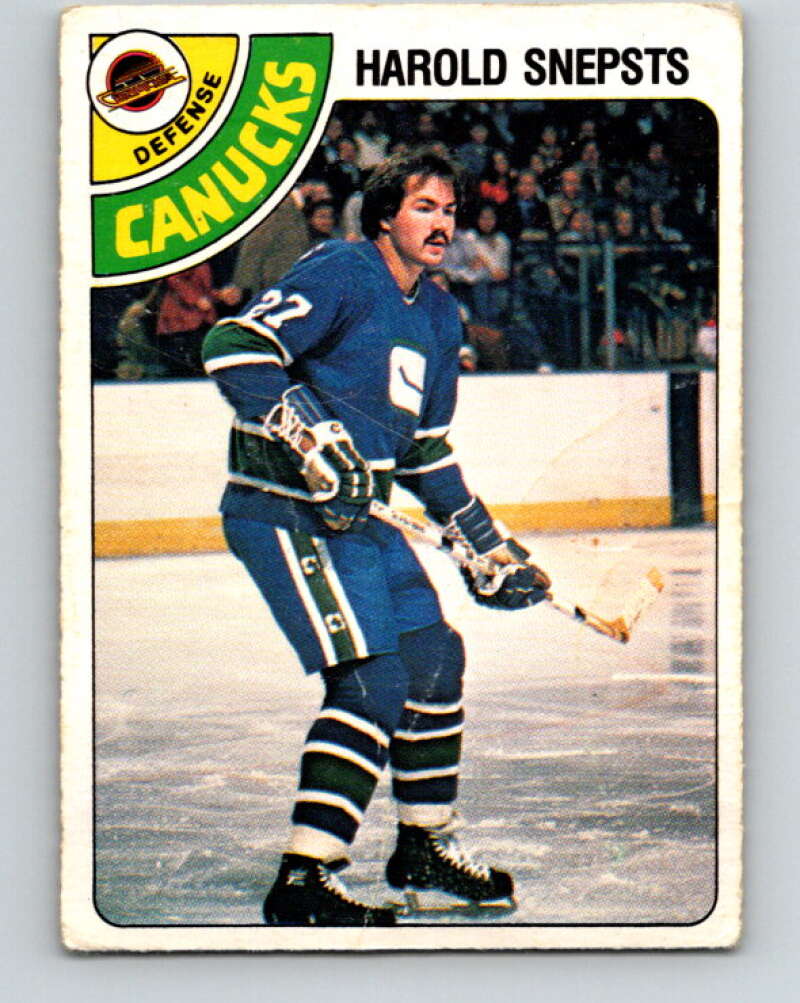 1978-79 O-Pee-Chee #380 Harold Snepsts  Vancouver Canucks  V26284