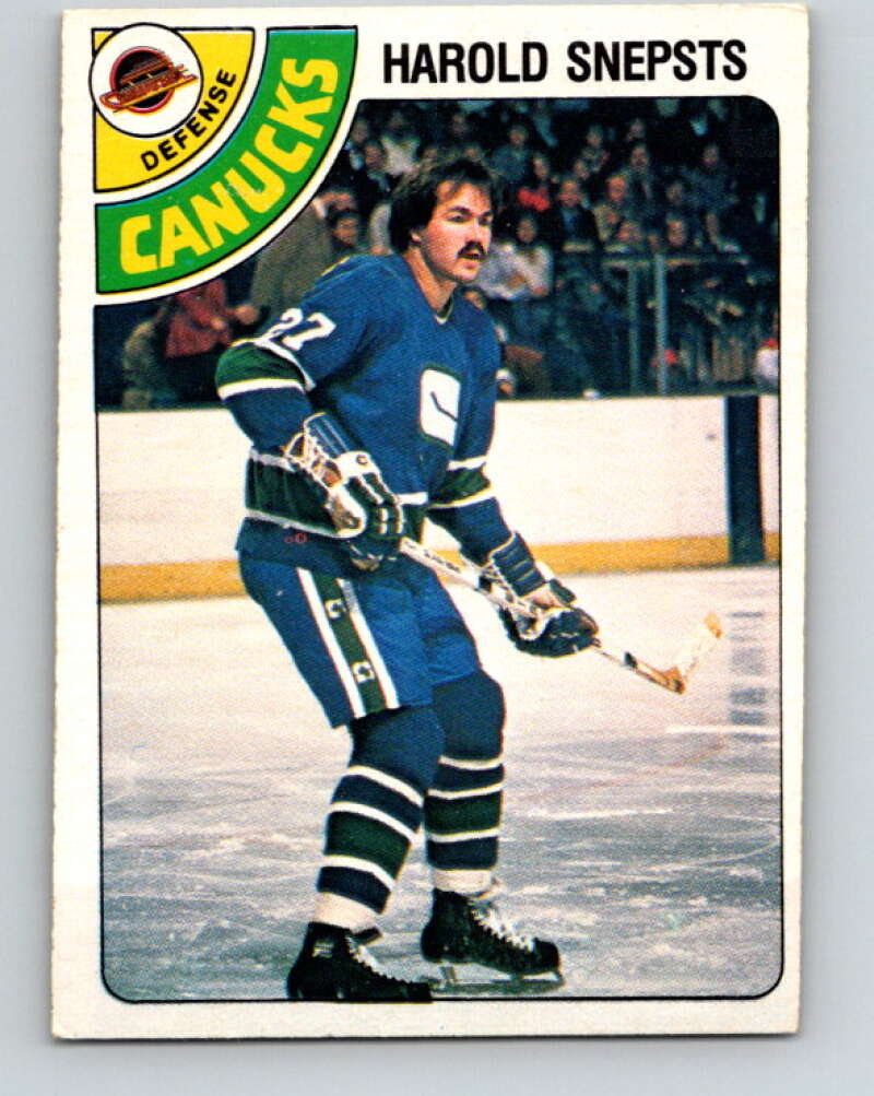 1978-79 O-Pee-Chee #380 Harold Snepsts  Vancouver Canucks  V26287