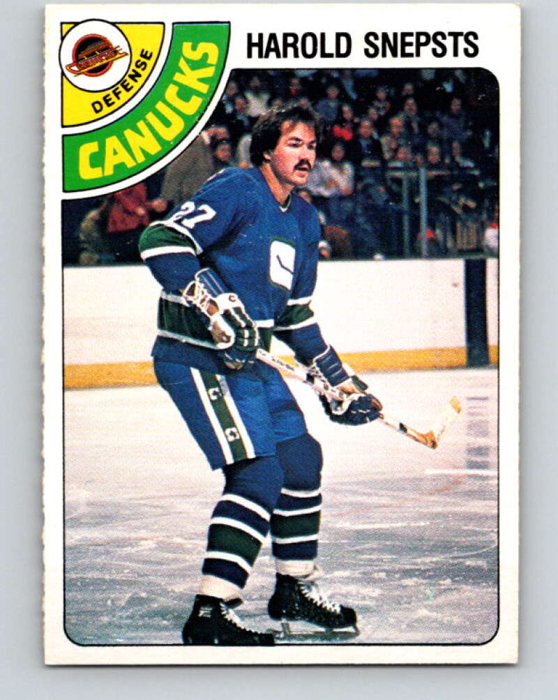 1978-79 O-Pee-Chee #380 Harold Snepsts  Vancouver Canucks  V26288
