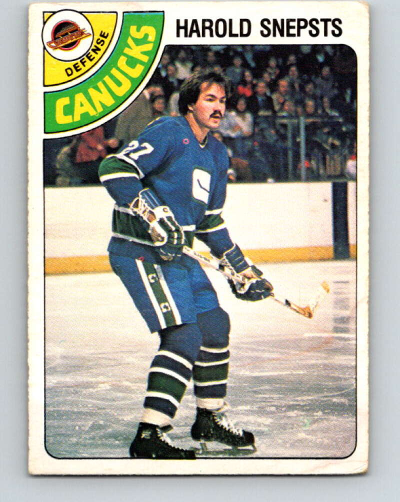 1978-79 O-Pee-Chee #380 Harold Snepsts  Vancouver Canucks  V26289