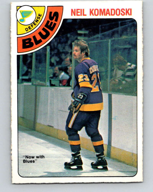 1978-79 O-Pee-Chee #382 Neil Komadoski  St. Louis Blues  V26312