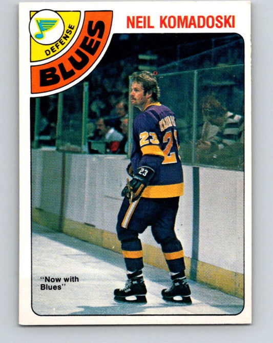1978-79 O-Pee-Chee #382 Neil Komadoski  St. Louis Blues  V26316