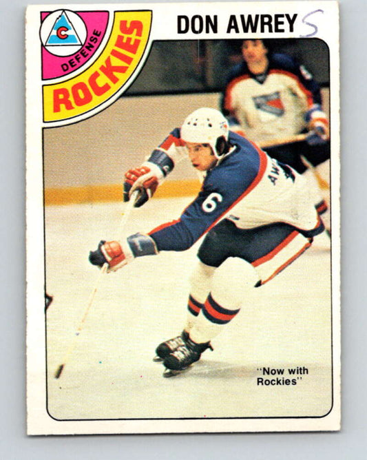 1978-79 O-Pee-Chee #383 Don Awrey  Colorado Rockies  V26327