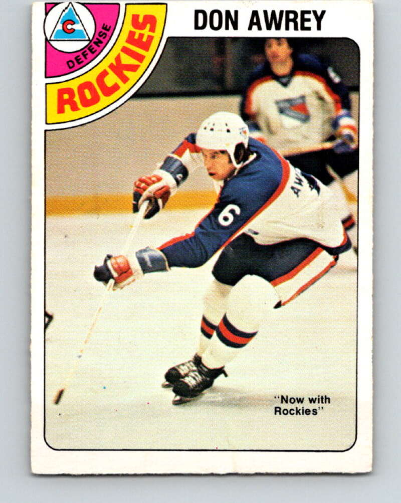 1978-79 O-Pee-Chee #383 Don Awrey  Colorado Rockies  V26330