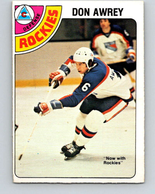 1978-79 O-Pee-Chee #383 Don Awrey  Colorado Rockies  V26332