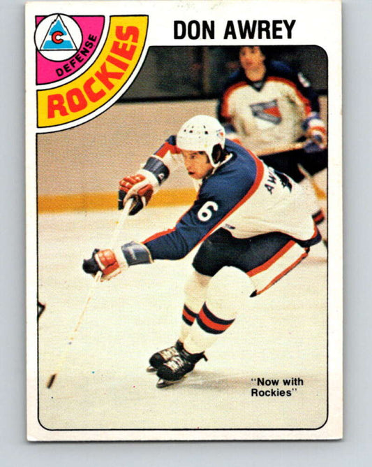 1978-79 O-Pee-Chee #383 Don Awrey  Colorado Rockies  V26333