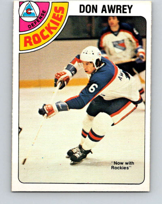 1978-79 O-Pee-Chee #383 Don Awrey  Colorado Rockies  V26334