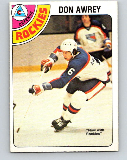 1978-79 O-Pee-Chee #383 Don Awrey  Colorado Rockies  V26337