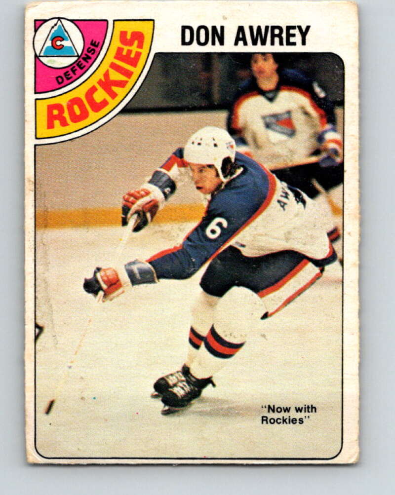 1978-79 O-Pee-Chee #383 Don Awrey  Colorado Rockies  V26340