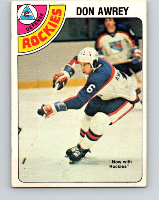 1978-79 O-Pee-Chee #383 Don Awrey  Colorado Rockies  V26341