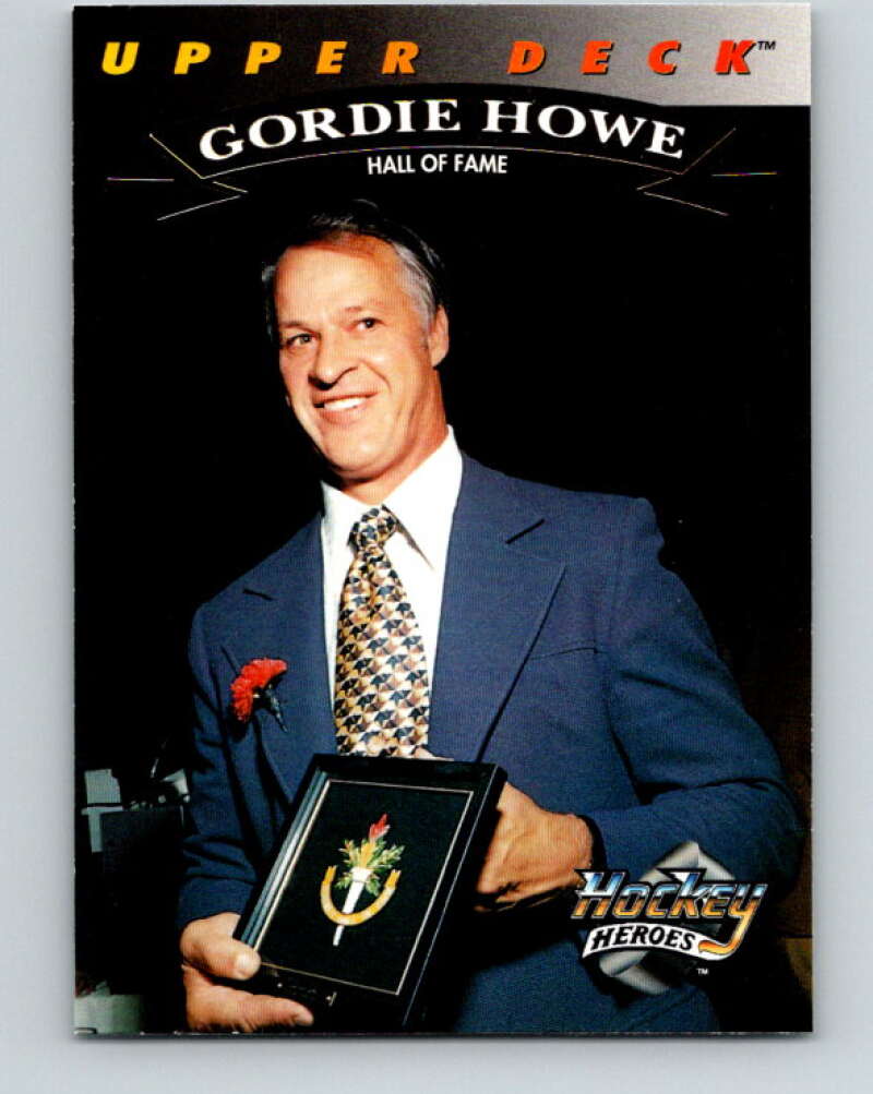 1992-93 Upper Deck Gordie Howe Heroes #24 Hall of Fame  V26614